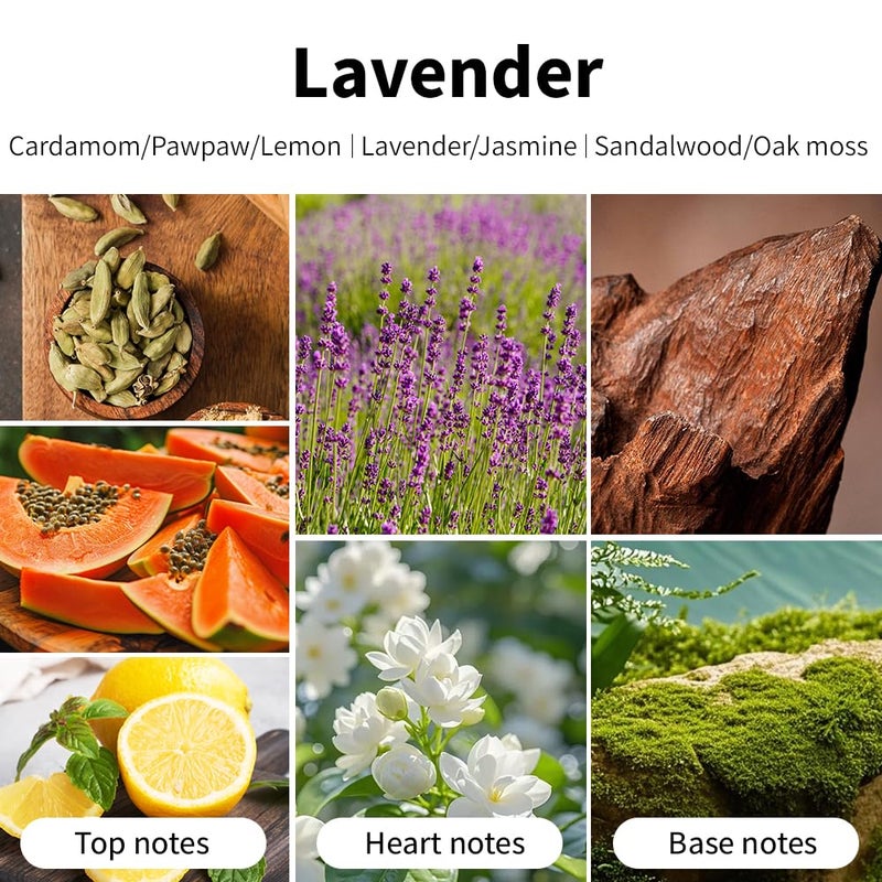 SVECKE Lavender Scented Candles, 7oz Soy Wax Candle, Long Lasting Aromatherapy Jar Candle for Home, Scented Long Burning Candle Gift for Women and Men - Image 3
