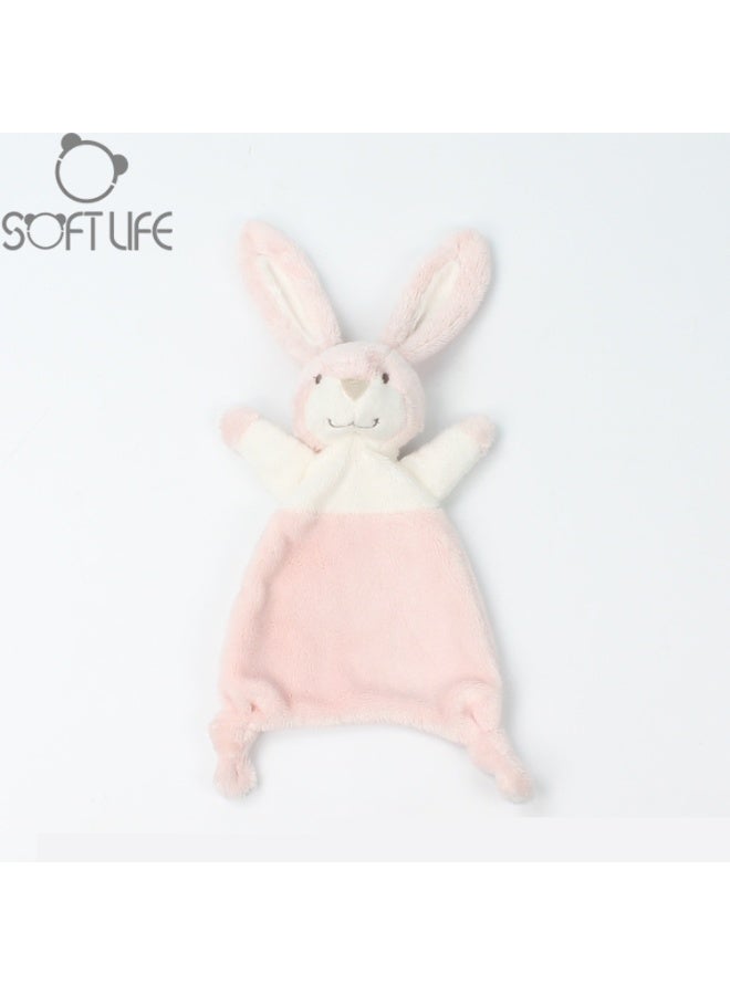 Softlife Cute Plush Baby Comforter Bunny - Pink Baby Comfort Blanket  - Image 2