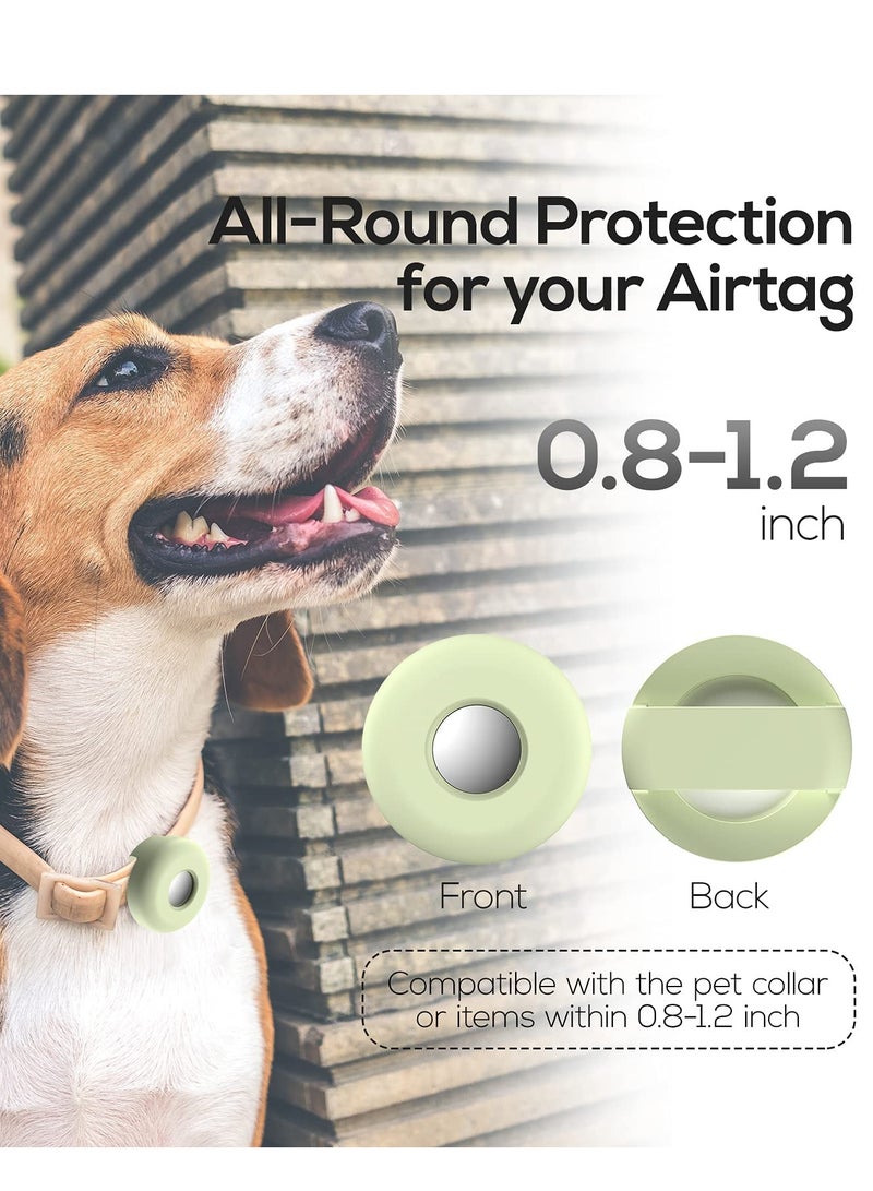 حامل Airtag لسلسلة الكلاب، غلاف سيليكون لحيوانات أليفة لعلامات آبل، حالة مضادة للفقد لحامل الحلقة للحيوانات الأليفة متوافقة مع سلاسل الكلاب وإكسسوارات الحقائب (يضيء في الظلام) - Image 5