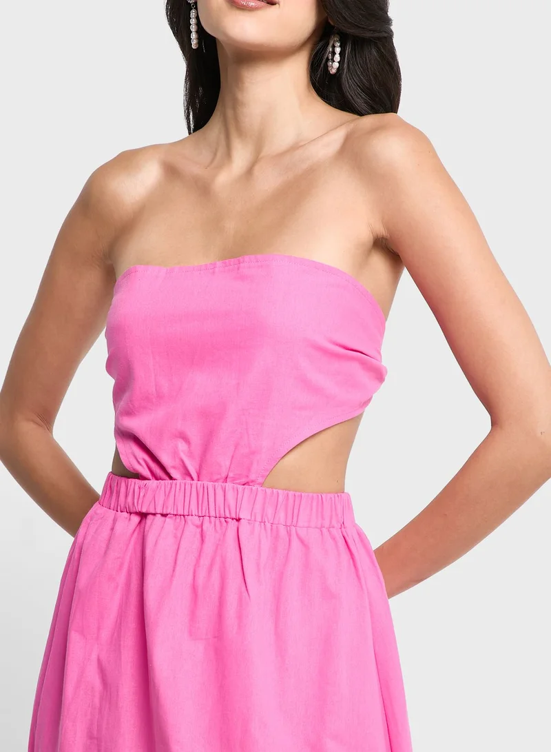 ELLA Cutout Waist Off Shoulder Dress