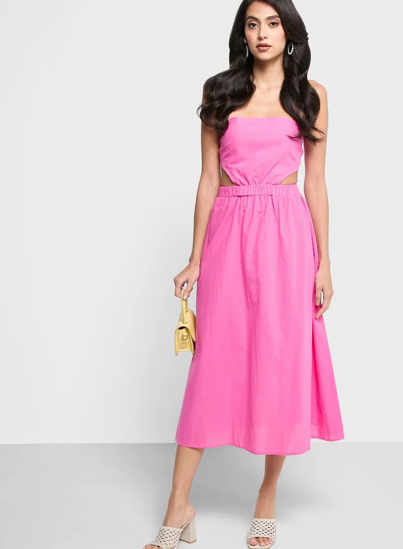 ELLA Cutout Waist Off Shoulder Dress