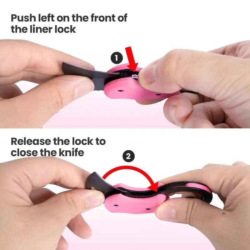PETO 2 packs  Pink Keychain Knife Gifts for Mom Mothers day, Cute Box Cutter Small Pocket Knife Gadgets, EDC Knives Tool with 1.34 inch Sharp Blade for Everyday Carry, Womens Stocking Stuffers Gifts for Her Summervibes - Image 4