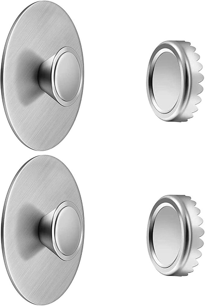 2PCS MAGNETIC SOAP SAVERS FOR BAR SOAP STAINLESS STEEL SOAP HOLDER FOR SHOWER WALL AND KITCHENBATHROOM EASY CLEAN SELFDRAINING SILVER
