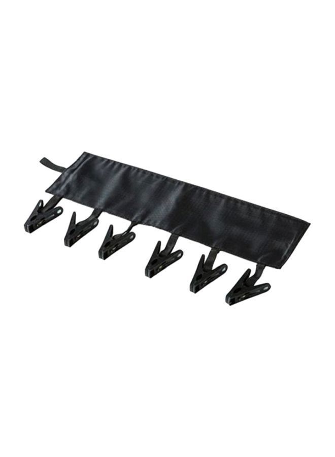 NIBEMINENT Foldable Bathroom Clip Black 34x10cm