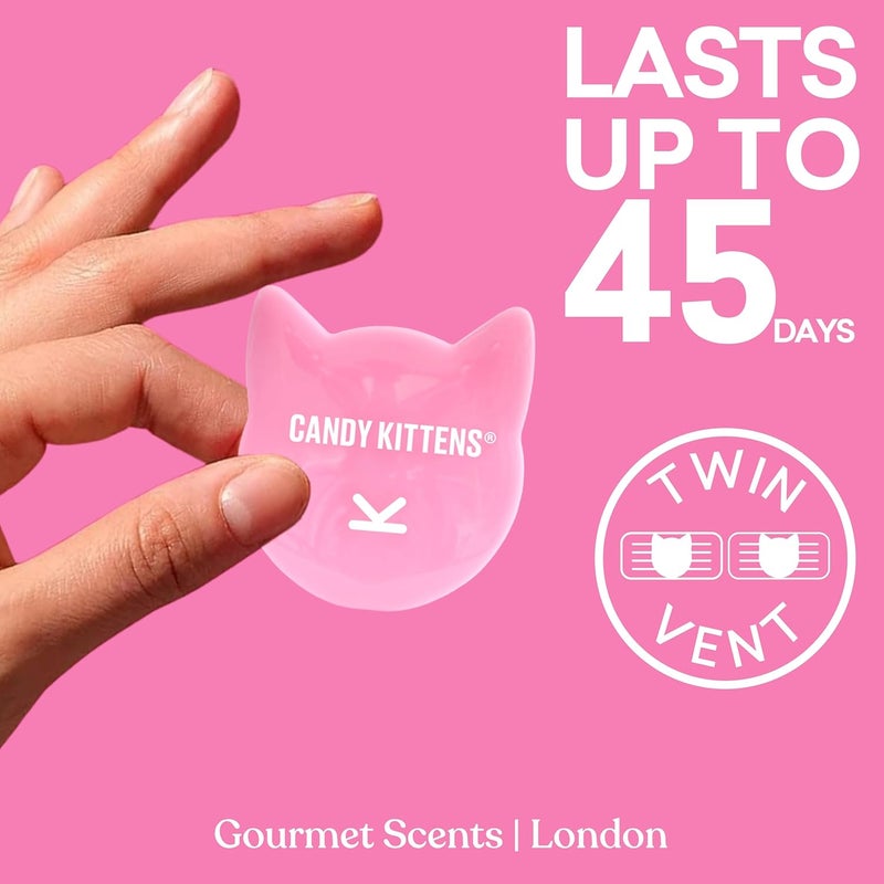 Candy Kittens Eton Mess Car Air Freshener - Twin Vent Clip, 45 Day Lasting Fragrance, Light Pink - Image 2