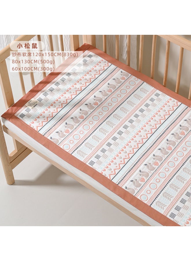 Baby Cooling Mat Made Of Pure Cotton Six-layer Gauze, Summer Soft Cooling Mat, Sweat-absorbent And Breathable, Double-sided, Suitable For Mother And Baby, Baby Sleeping Pad