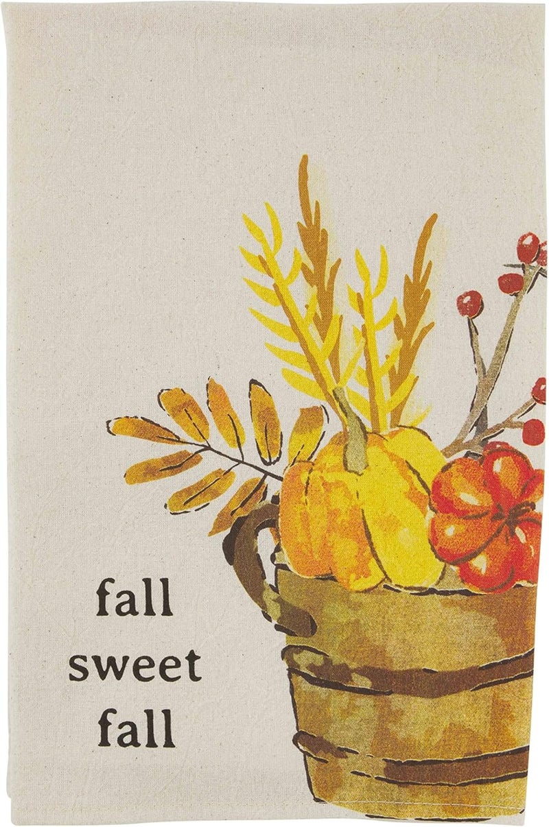 Mud Pie Flour Sack Towel Fall Small - Image 1