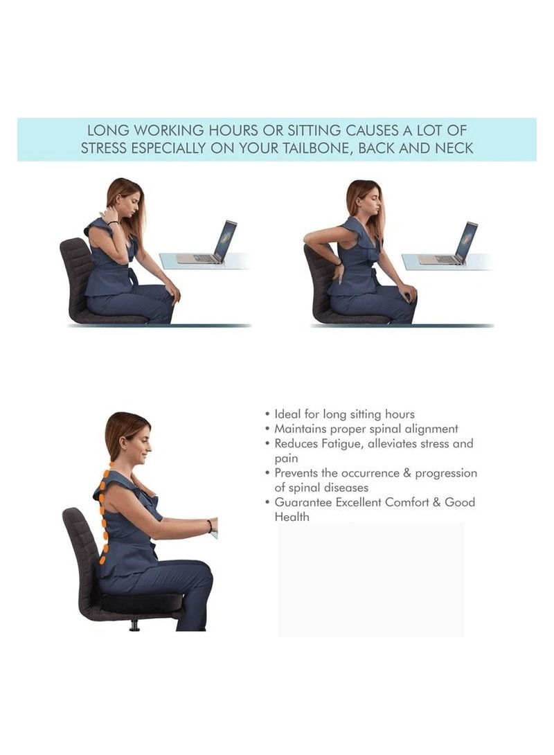 3 اكس ار وسادة المقعد على شكل دونات لكرسي السيارة والمكتب المنزلي ، وسادة من الإسفنج الميموري المحاطة على شكل دونات قطعة واحدة - Image 5