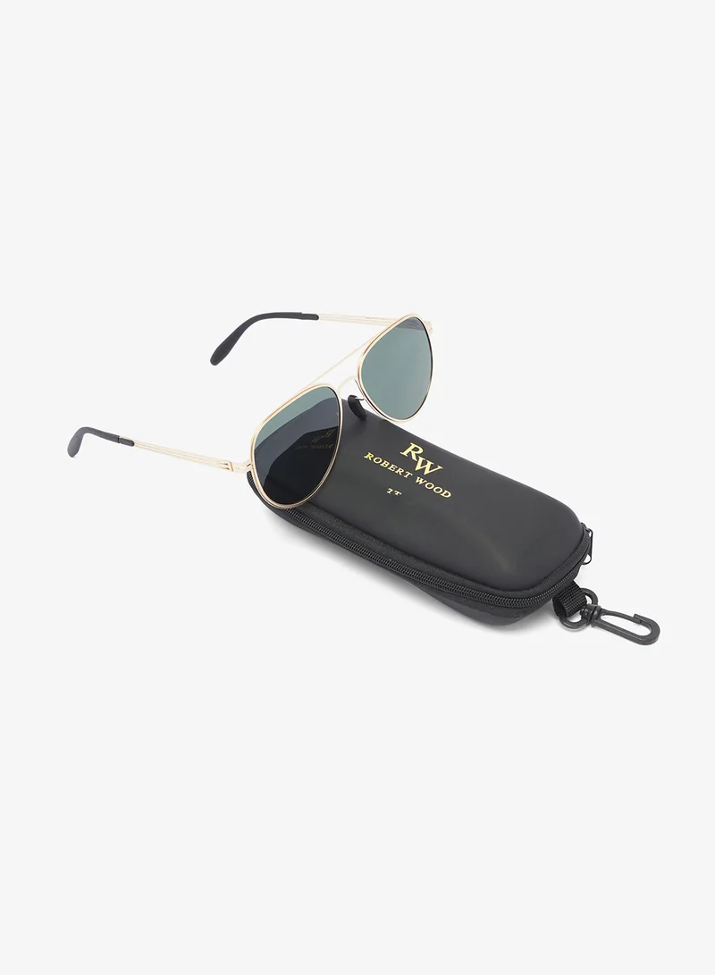 Robert Wood Polarized Lens Aviator Sunglasses