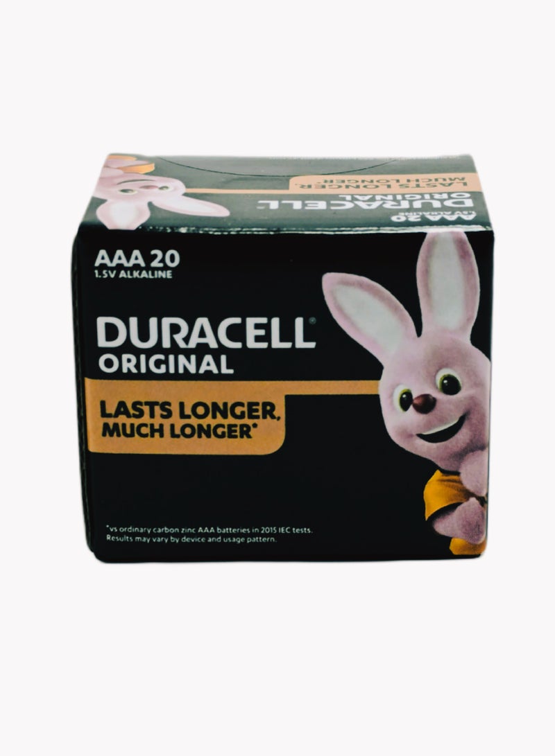دوراسيل 20 قطعة بطارية قلوية أصلية AAA 1.5 فولت - Image 3