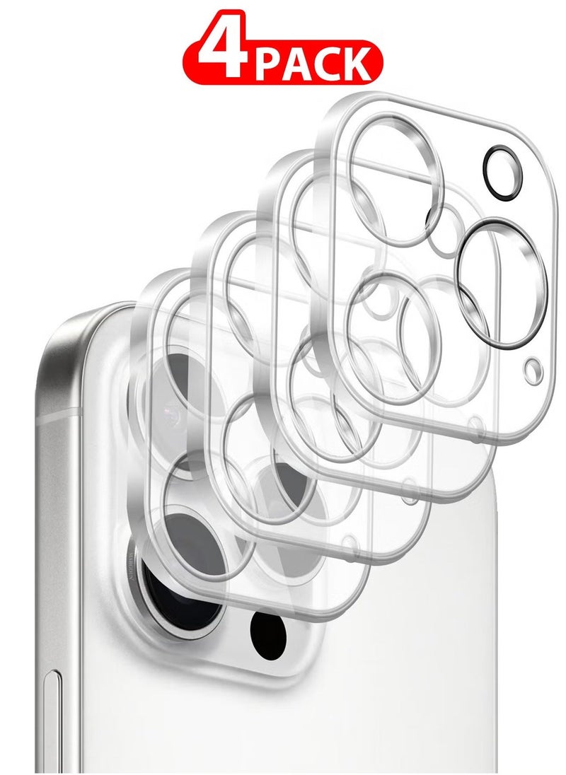 BGM NEW 4-Pack iPhone 16 Pro Max Camera Lens Protector – Ultra HD Tempered Glass, 9H Hardness, Anti-Scratch, Case-Friendly, Easy Installation Clear Lens Cover 