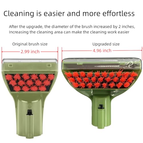 Sionlan Upgraded 5.3in 1400B Little Green Machine Multi-Purpose Tools Brush detachable Replacement Parts Compatible with bissell 1400B 3194 3353 2458 3588F 1425 Tough Stain Brush Tool Attachments (Green 1+1) - Image 2