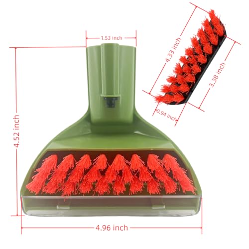 Sionlan Upgraded 5.3in 1400B Little Green Machine Multi-Purpose Tools Brush detachable Replacement Parts Compatible with bissell 1400B 3194 3353 2458 3588F 1425 Tough Stain Brush Tool Attachments (Green 1+1) - Image 4