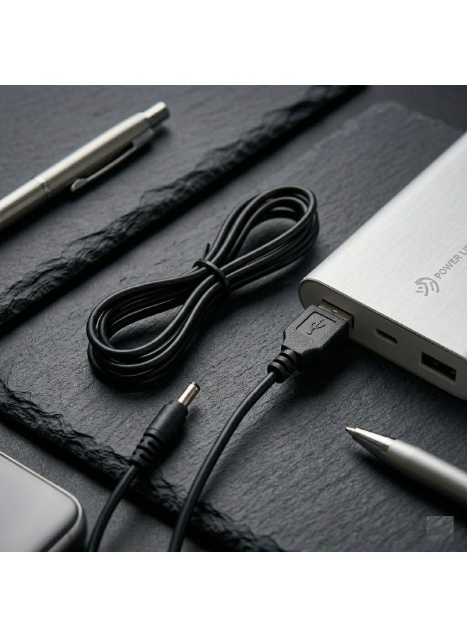 كابل طاقة بديل للشحن عبر منفذ USB بطول 50 سم، مزود بمنفذ شحن DC 2.0 مم، متوافق مع أجهزة الري الفموي، وسماعات الرأس، وسماعات الأذن، ومكبرات الصوت الخاصة بالاستحمام، وغيرها. - Image 2