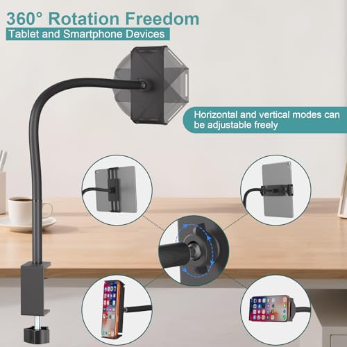 ZMHH Gooseneck Tablet Stand Holder,iPad Clamp Mount for Desk,Table,Beside,Chair,Countertop,Tablet Clip Compatible with 4-13.5" iPad/mini/Air/Pro | Fire HD| Switch| Galaxy Tabs| e-Reader| Nexus - Image 5