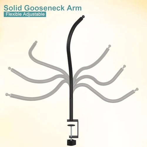 ZMHH Gooseneck Tablet Stand Holder,iPad Clamp Mount for Desk,Table,Beside,Chair,Countertop,Tablet Clip Compatible with 4-13.5" iPad/mini/Air/Pro | Fire HD| Switch| Galaxy Tabs| e-Reader| Nexus - Image 3