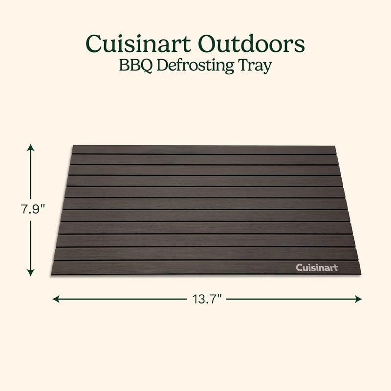 Cuisinart BBQ Defrosting Tray Conductive Aluminum Rapid Thaw Plate for Frozen Meat Quick Defrosting Tool that Preserves Natural Flavors Non Stick Easy to Clean Kitchen Gadget  Grilling Accessories - Image 2