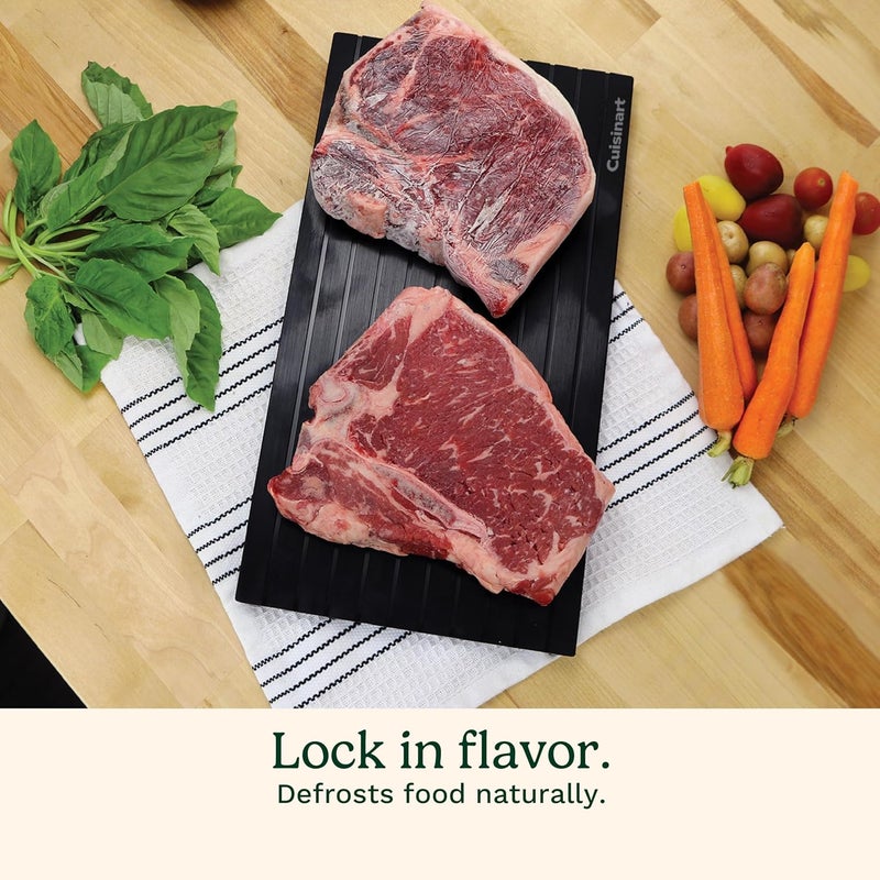 Cuisinart BBQ Defrosting Tray Conductive Aluminum Rapid Thaw Plate for Frozen Meat Quick Defrosting Tool that Preserves Natural Flavors Non Stick Easy to Clean Kitchen Gadget  Grilling Accessories - Image 4