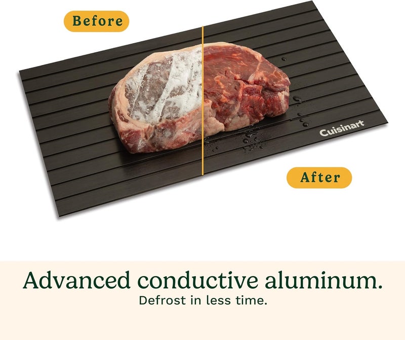 Cuisinart BBQ Defrosting Tray Conductive Aluminum Rapid Thaw Plate for Frozen Meat Quick Defrosting Tool that Preserves Natural Flavors Non Stick Easy to Clean Kitchen Gadget  Grilling Accessories - Image 3