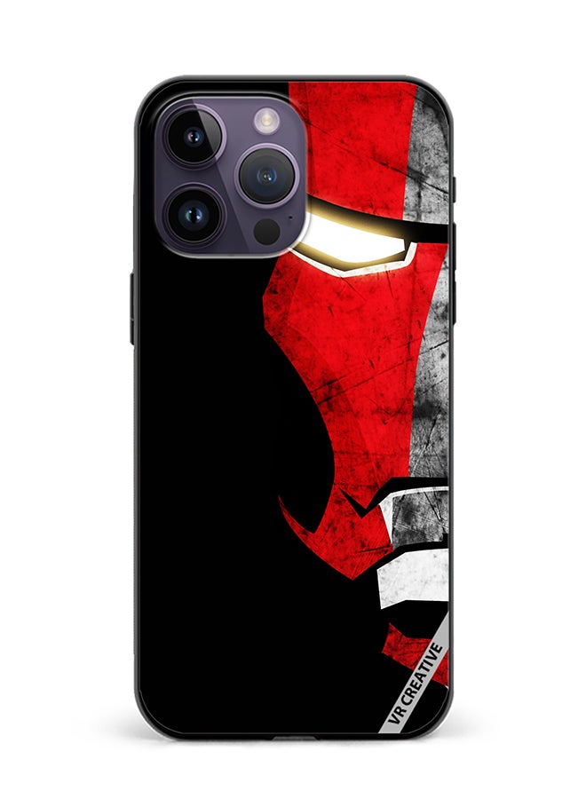 Protective Case Cover For Apple iPhone 16 Pro Max Half Face Iron Man Design Multicolour