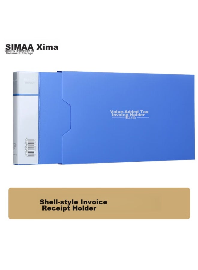 Simaa Value-added Tax Invoice Box/invoice Holder/bill Holder/doent Organizer, Single Piece, 9601pp Blue - Image 1