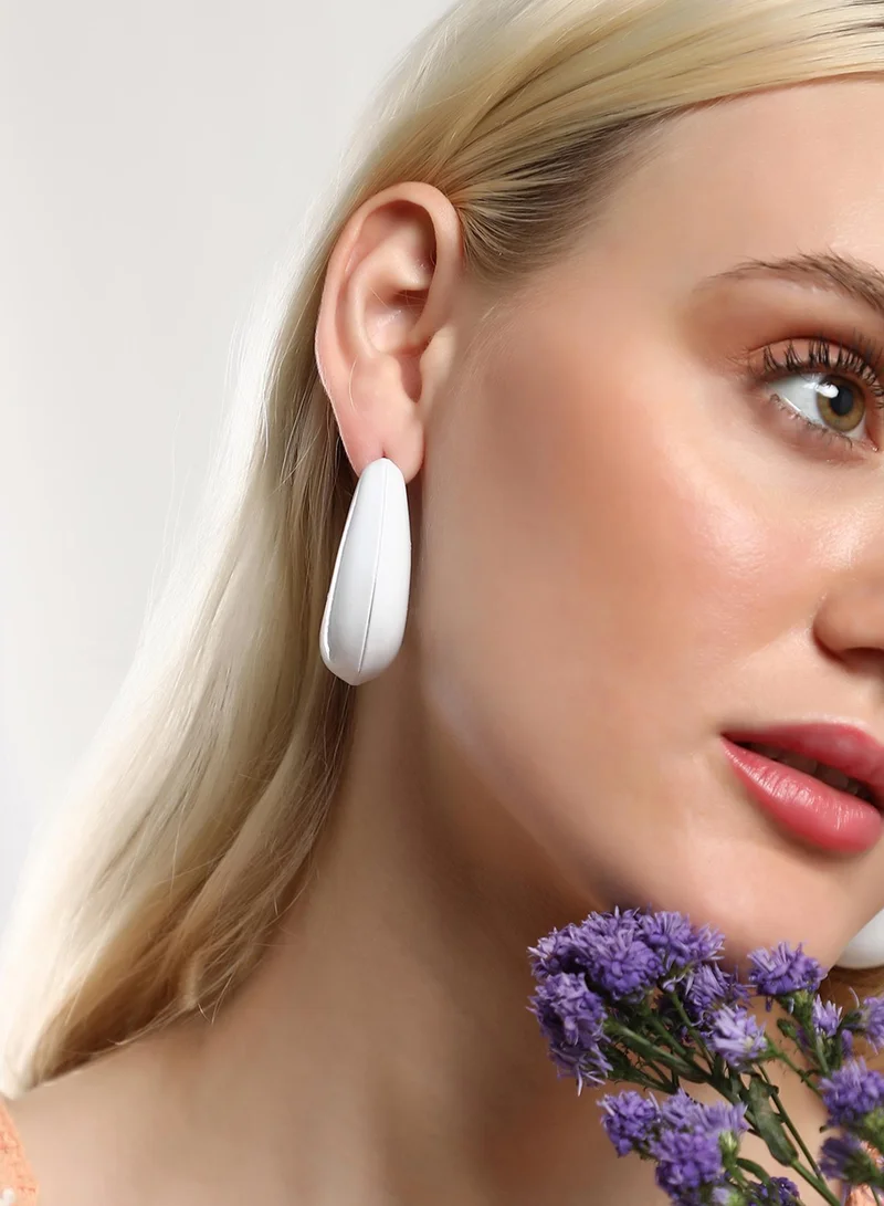 SOHI Contemporary Half Artificial Hoop Earring Jewellery