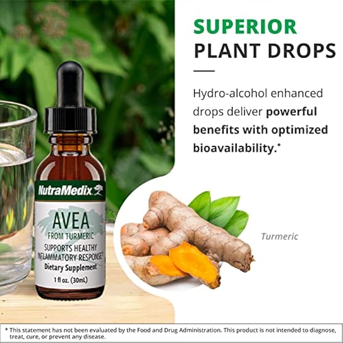 NutraMedix Avea Turmeric Extract - Liquid Turmeric Supplement for Stress, Mood Support & Promoting a Healthy Inflammatory Response - Daily Stress Relief Drops (1oz / 30ml) - Image 5