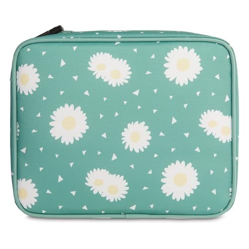PackIt Freezable Classic Lunch Box, Daisy Sage, Built with ECOFREEZE Technology, Collapsible, Reusable, Zip Closure With Zip Front Pocket and Buckle Handle, Designed for Fresh Lunch On the Go - Image 4