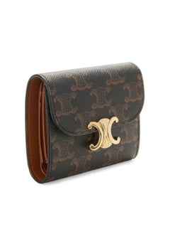 Celine Dion Small wallet Triomphe in textile and calfskin  - Image 2