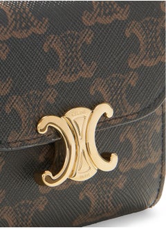 Celine Dion Small wallet Triomphe in textile and calfskin  - Image 5