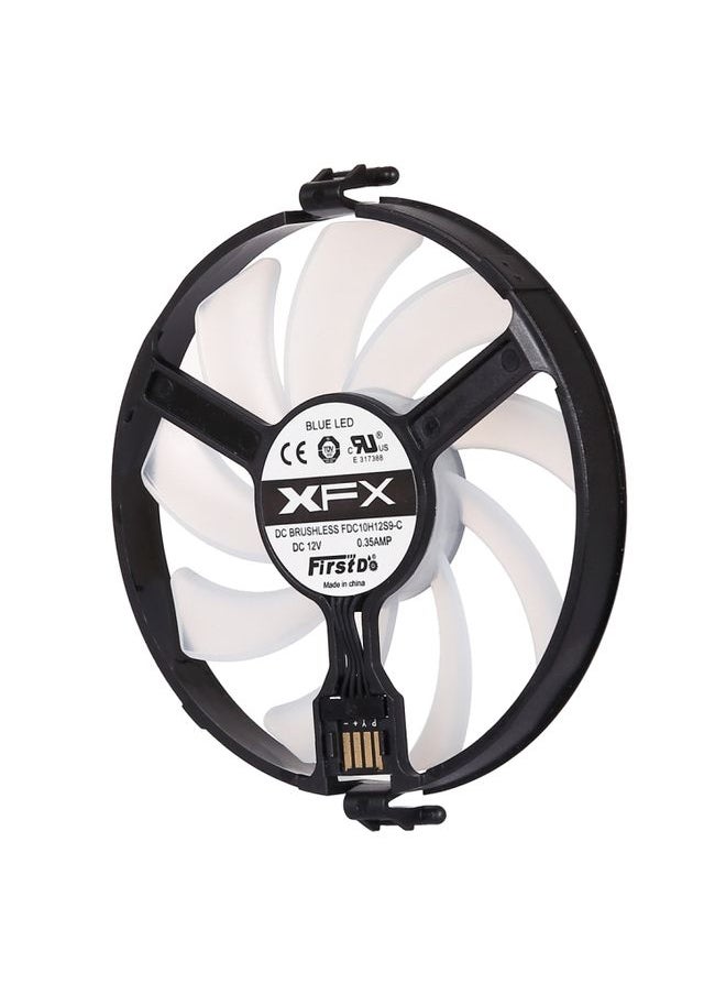 BURAQ - GPU Cooler Graphics Card Fan VGA Cards blower Cooler for XFX RX470 RX480, with Blue Light - Image 1