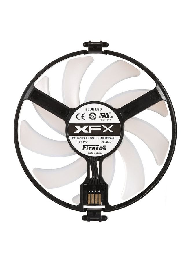 BURAQ - GPU Cooler Graphics Card Fan VGA Cards blower Cooler for XFX RX470 RX480, with Blue Light - Image 1