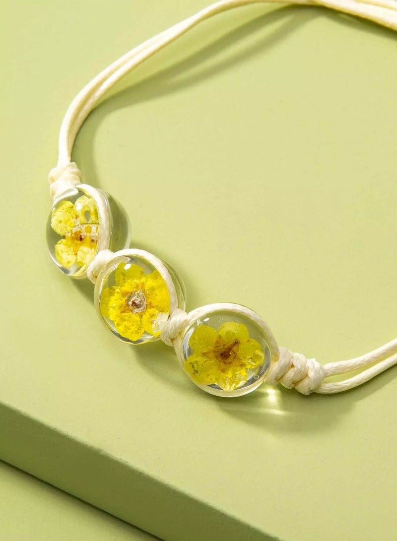 Flower Pressed Detail Bracelet  - Image 2