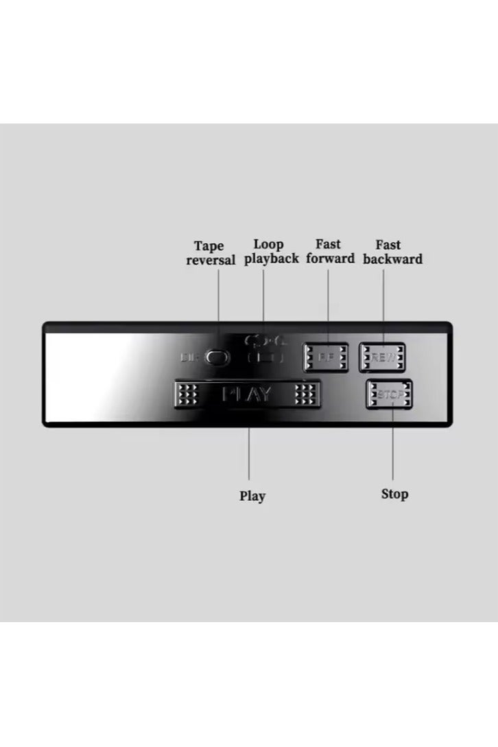 Outdoor Retro Nostalgic Radio Portable Cassette Tape Player Wireless BT Speaker With Play/Fast Forward/Rewind/Auto Flip Function - Image 3