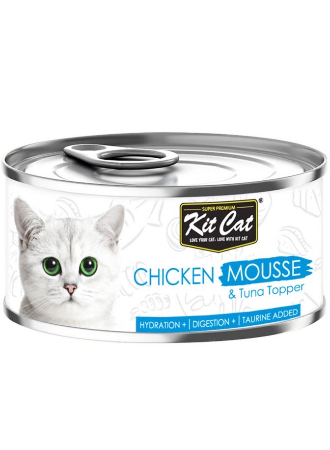Kit Cat 15PC Kit Cat Chicken Mousse with Tuna Topper 80g - Image 2