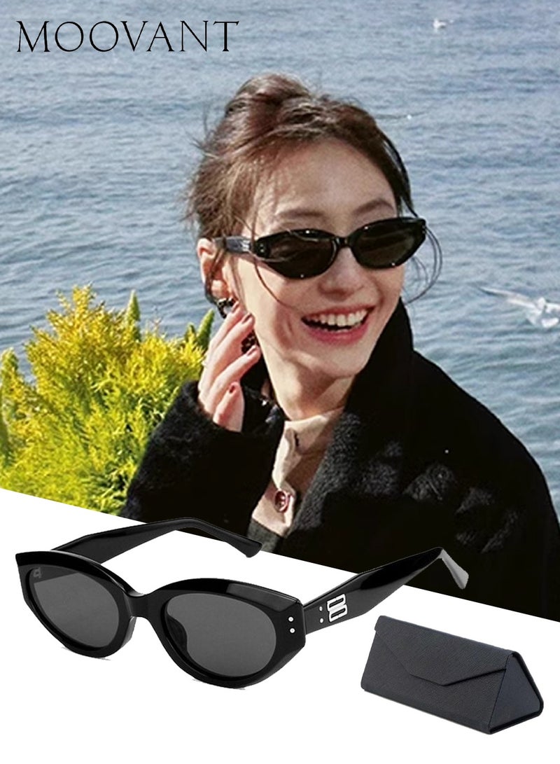Moovant Fashion Sunglasses TR Glasses for Women Luxury Glasses Sun Protection Women's Camera Glasses Makeup Free Embellished Face Glasses Clear Vision for Driving, Outdoors, Traveling - Image 1