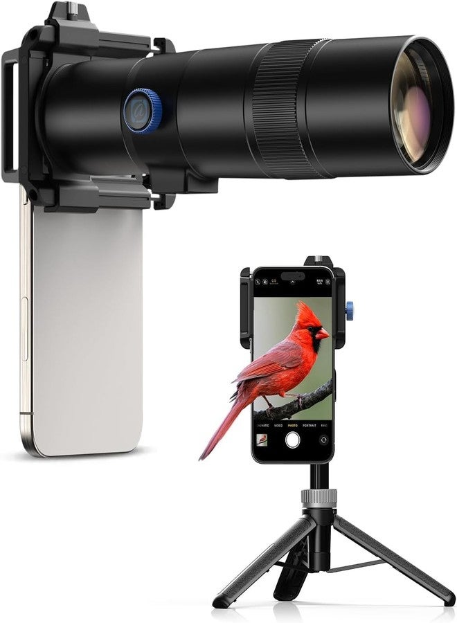 MIAO LAB 30X Telephoto Lens, High Power HD Telephoto Phone Lens with Adjustable Tripod and Universal Phone Clip, Phone Lens Attachment for iPhone & Android - Image 1