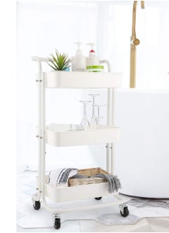 alimforyou Multi-layer storage cart made of thick material with rolling wheels for organizing kitchen, bathroom and home  - Image 2