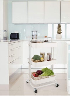 alimforyou Multi-layer storage cart made of thick material with rolling wheels for organizing kitchen, bathroom and home  - Image 3