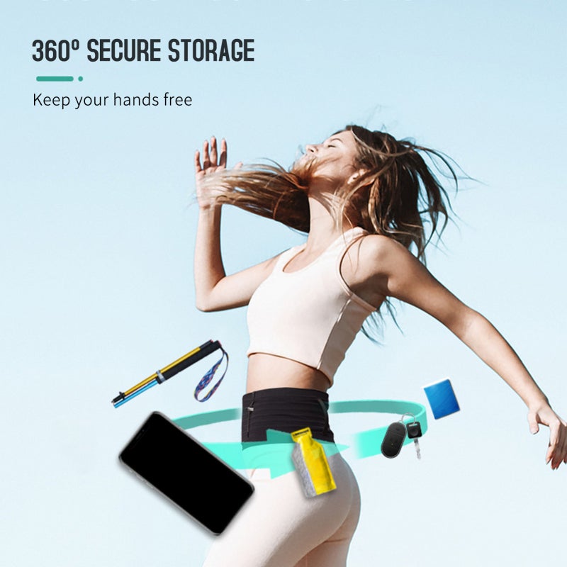 AONIJIE Running Belt: S Size, Breathable Moisture-Wicking Nylon Spandex, 360 Degree Close Fit - Quick Drying Fabric, Reflective Race Belt for Night Running, Marathon Runners & Outdoor Fitness Enthusiasts - Image 4