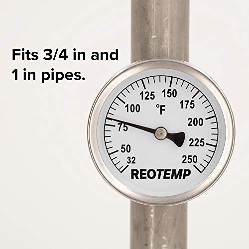 REOTEMP S2-F1 Pipe Clamp Surface Hot Water Thermometer - Image 2