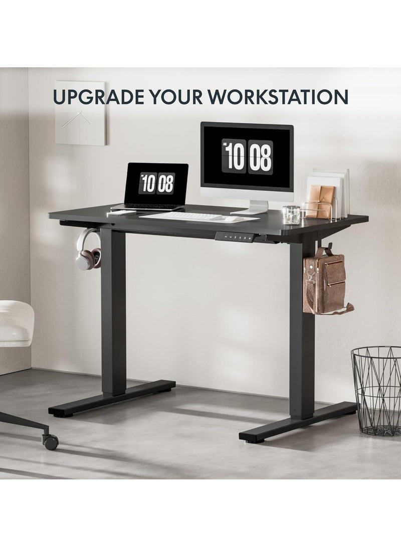 ماهاماي مكتب Flexispot Modern 120 × 60 سم أسود قائم بذاته مع أرجل قابلة للتعديل وإطارات فولاذية متينة مقاومة للصدأ مثالية للمنزل والمكتب - Image 5