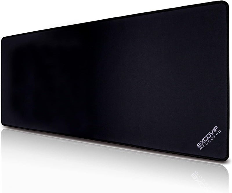 إكسوفيب لوحة ماوس ألعاب كبيرة، لوحة ماوس طويلة Xxl، لوحة ماوس/سجادة مكتب من القماش الممتد بحواف مخيطة للاعبي الألعاب والمكتب والمنزل، 35.4 × 11.8 بوصة، لون أسود - Image 1