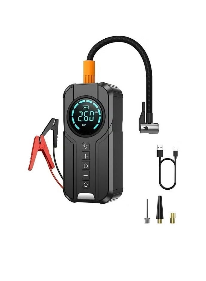 Denx DX414 6000mAh Portable Car Jump Starter with Built-In Air Blower & Power Bank Function - Image 1