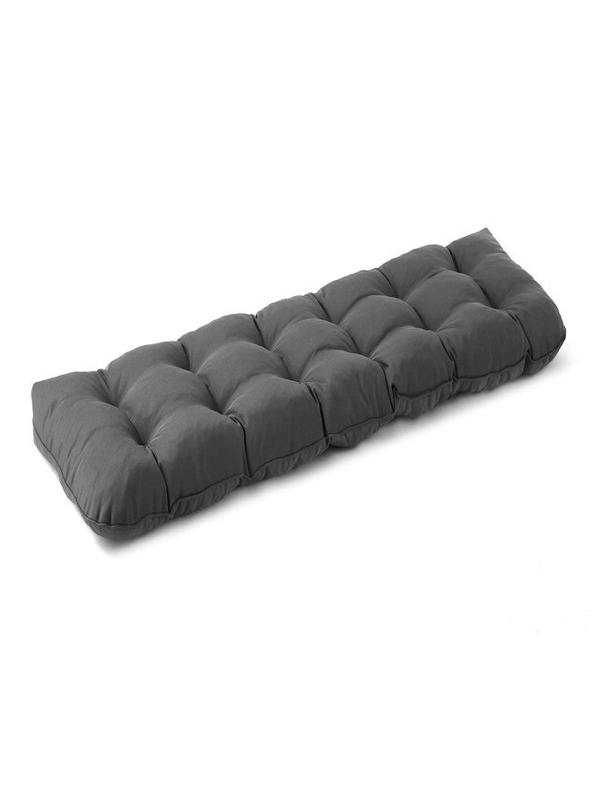 IPYNBAP Outdoor Bench Cushion, Waterproof Patio Furniture Cushion, Tufted Couch Cushions, Fade-Resistant Stitched Window Seat Pad for Outdoor/Indoor Sofa Swings, 48 x 18 x 5, Dark Grey - Image 1
