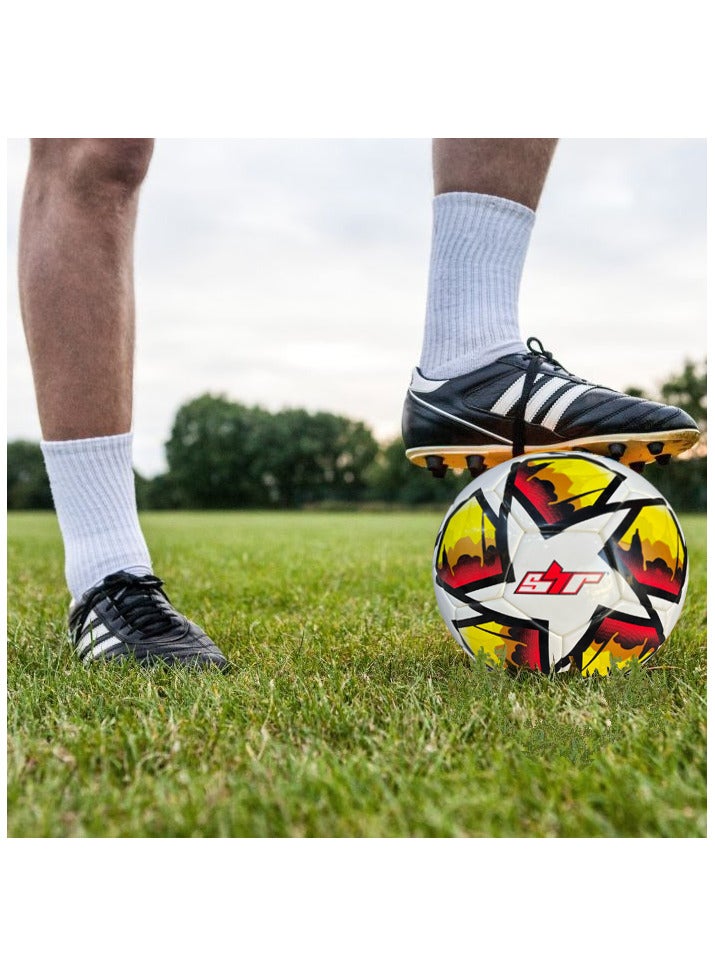 سبال كرة القدم كرة القدم لمباريات كأس العالم أفضل كرة مقاومة للماء للاستخدام في الأماكن المغلقة/الخارجية للتدريب الاحترافي ومطابقة الرجال والنساء للشباب والكبار - Image 2