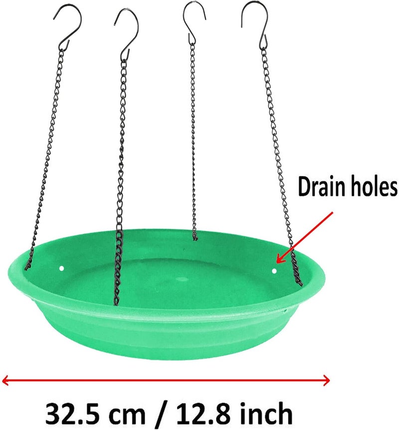 Pmsanzay Multi-Purpose Bird Seed Catcher Tray Platform Tray Bird Feeder Seed Tray Bird Feeder Hanging Tray Seed Hoop Seed Catcher & Platform Feeder. Bird Feeders and Accessories （ Green ） - Image 1