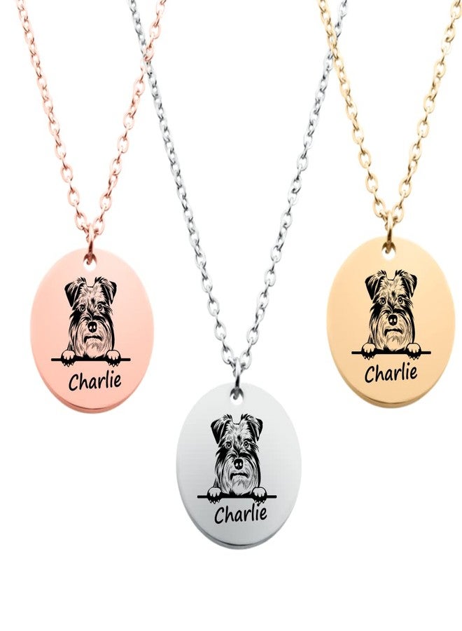 إنفينيتي كوليكشن قلادة شخصية لكلب شناوزر مصغر، هدايا لمحبي كلاب شناوزر المصغرة، قلادة محفورة حسب الطلب، تذكار مميز لمحبة الكلاب، هدية لمحبي الكلاب - Image 1