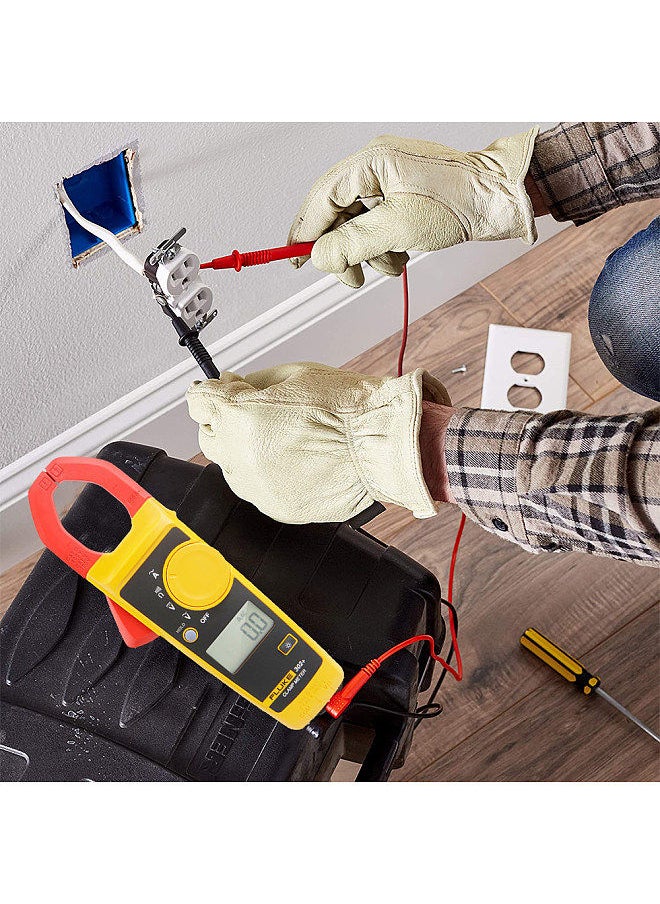 FLUKE F302+ Handheld Clamp Meter LCD Display Digital Clamp Multimeter Clamp Type Universal Meter Ammeter AC/DC Voltage Meters 400A AC Current 600V DC/AC Voltage Clamp Meter