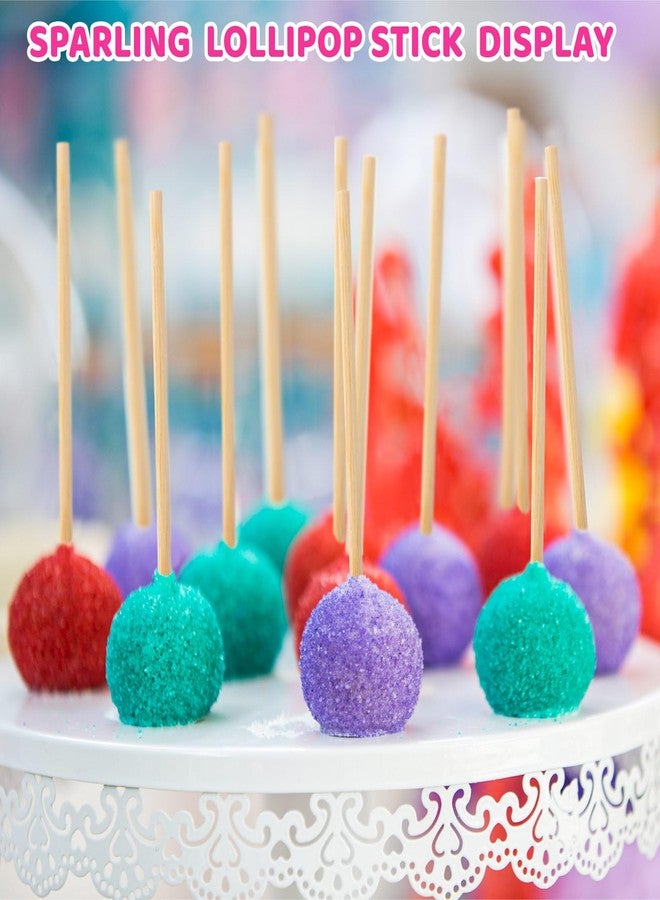 ZHBDMGK Bamboo Candy Apple Sticks, 200Pcs Semi Pointed Candy Caramel Lollipop Sticks, Natural Wooden Cotton Sticks for Candies, Chocolates Cookies Party Favor - Image 5